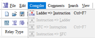 منوی Compiler