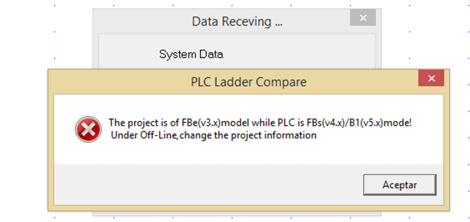 خطایی بین کامپیوتر ارتباطی و PLC