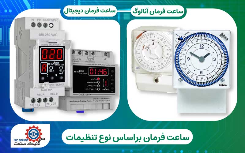 انواع ساعت فرمان بر اساس نوع تنظیمات