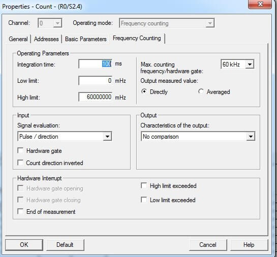 تنظیمات سربرگ frequency counting