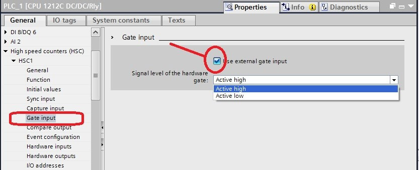 بخش gate input