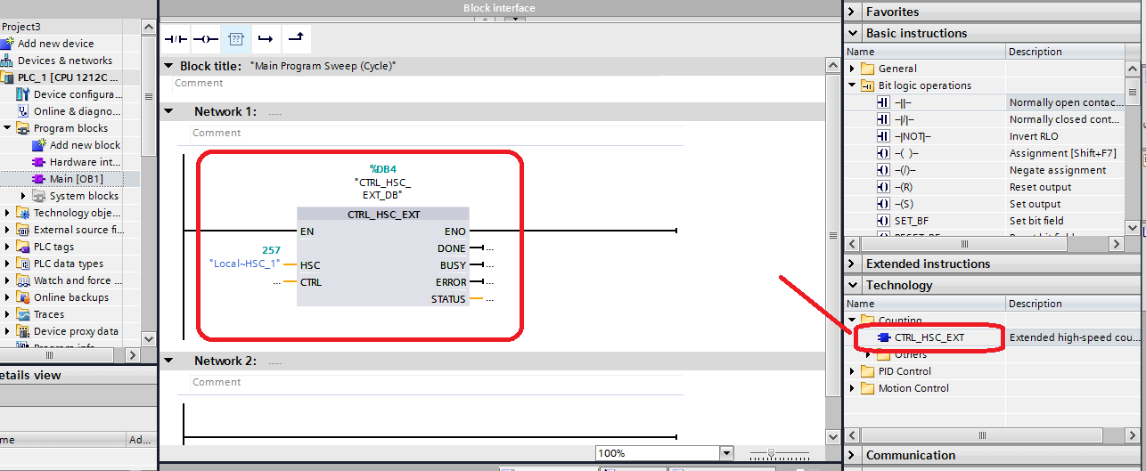 تابع CTRL_HSC_EXT