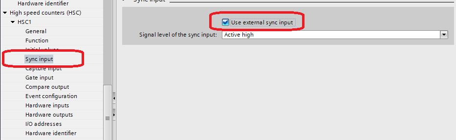 پایه Sync input