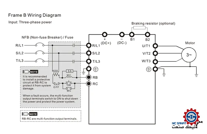 سیم کشی VFD150ED43S دلتا