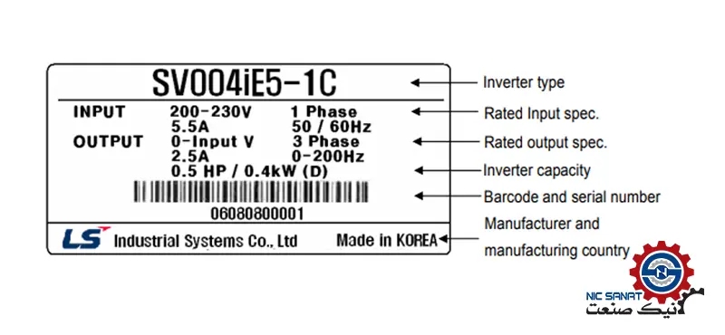 اطلاعات LS مدل SV004IE5-1C