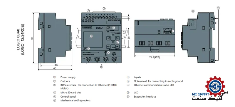 ساختار پی ال سی لوگو زیمنس 6ED1052-1MD08-0BA1