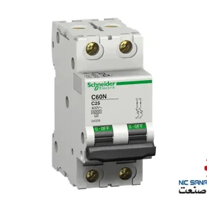 خرید کلید مینیاتوری اشنایدر تیپ C دو پل 20 آمپر AC مدل 24338