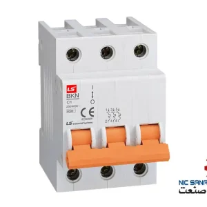 خرید کلید مینیاتوری ال اس تیپ C سه پل 32A جریان قطع 6KA کد BKN-3P-C32A