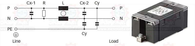 خرید فیلتر ارگونومیک EMC تک فاز شافنر مدل FN2450