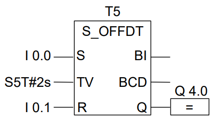 تایمر تاخیر در قطع (S_OFFDT) در آموزش زبان FBD