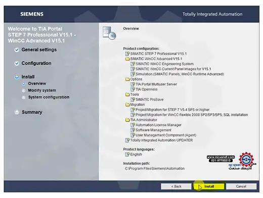 مراحل تصویری نحوه نصب نرم افزار TIA Portal V15.0