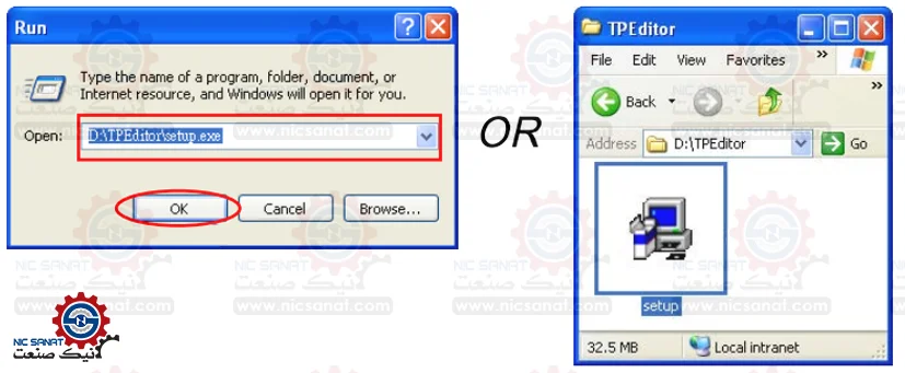 مراحل نصب نرم افزار TPEditor
