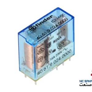 خرید رله کتابی 16 آمپر 24 ولت DC فیندر تک کنتاکت مدل 40.61.9.024.0000