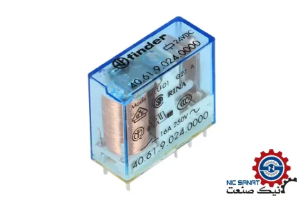 خرید رله کتابی 16 آمپر 24 ولت DC فیندر تک کنتاکت مدل 40.61.9.024.0000