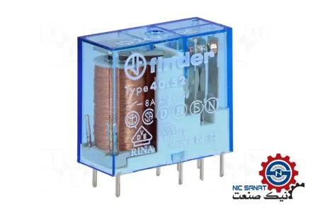 خرید رله کتابی دو کنتاکت 8 آمپر 24VDC فیندر مدل 40.52.9.024.0000
