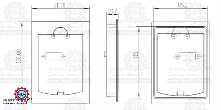 ابعاد اینورتر dsi-200 پنتاکس